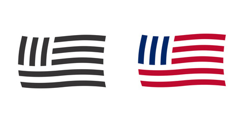 The flag of the United States of America. Simple as it can be. 