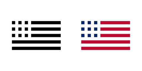 American flag. As simple as that. One color United States flag. 