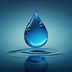 Fototapeta premium Blue Water Droplet