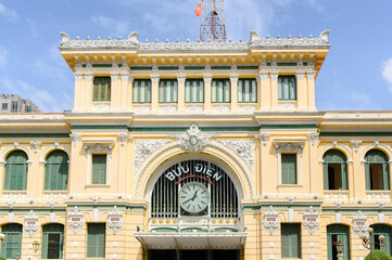 Facade of old classic building