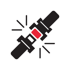 seat belt icon vector illustration symbol design