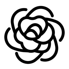 Rose line icon