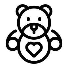 Teddy bear line icon