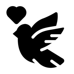 Dove glyph icon