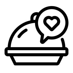 Favorite food line icon