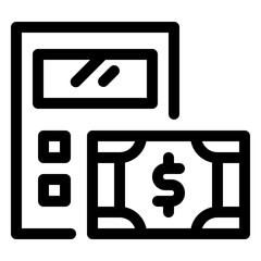 Budgeting line icon