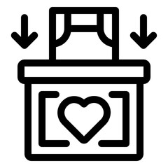 Donation line icon