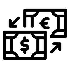 Exchange line icon