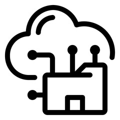 Obraz premium Cloud line icon