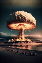 The Devastating Power of War: Nuclear Explosion During Military Conflicts