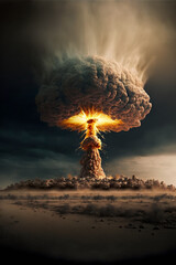 The Devastating Power of War: Nuclear Explosion During Military Conflicts