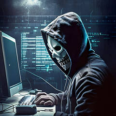 Picture of hacker in hoodie