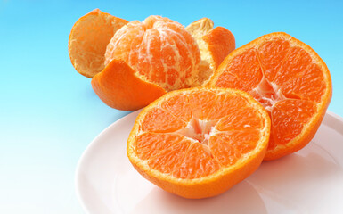 　皮を剥いたみかん