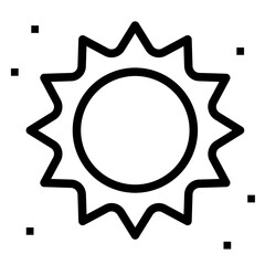 Sun line icon