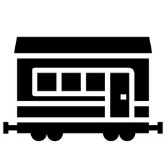 Train glyph icon