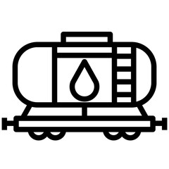 Oil tank line icon