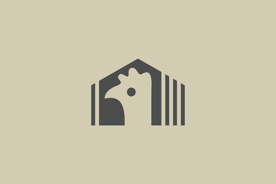 Illustration vector graphic of chicken farm house