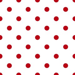 Polka dots, seamless patterns, red and white can be used in decorative designs. fashion clothes Bedding sets, curtains, tablecloths, notebooks, gift wrapping paper