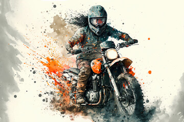 violent motorcycling. Generative AI	