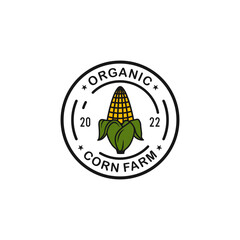 Agriculture Logo Template Design. Corn icon, Sign or Symbol. farm. Vector flat design