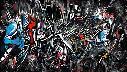 abstract graffiti tag brush Wallpaper generative ai