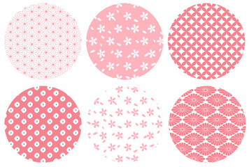 和柄　文様　水彩　アイコン