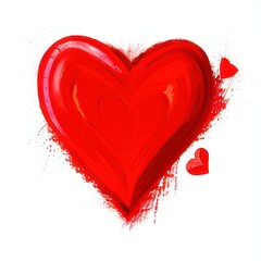 heart shape on a white background for valentines day created with generative AI