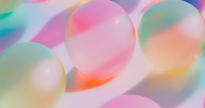 big pastel pink and green soap bubbles shiny clean backdrop animation