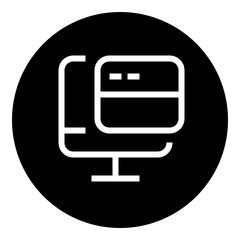 Online Browser Circular glyph icon