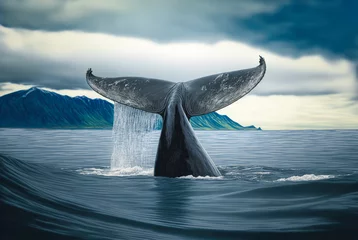 Foto op Canvas Humpback Whale tail - Generative AI © Florian