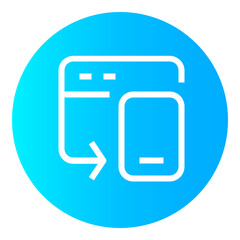 Responsive Design Circular gradient icon
