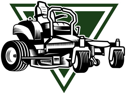 recommend clip art: Lawn mower service logo icon isolated