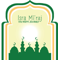 calligraphy of eid mubarak. Isra vector. Isra Miraj vector

