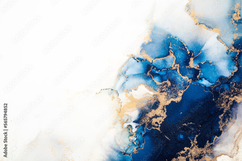 Poster marble ink abstract art from exquisite original painting for abstract background . painting was pain