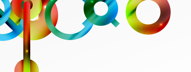 Circle composition abstract background. Trendy techno business template for wallpaper, banner, background or landing