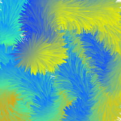 Modern abstract gradient furry vibrant color 3d background