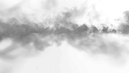Zelfklevend Fotobehang Realistic smoke clouds fog perfect for compositing into your shots. transparent, 4k, png alpha. © apisit