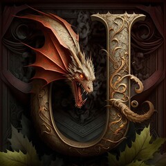 Dragon Letter J