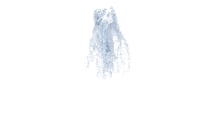Waterfall texture transparent, 4k, png alpha. 3D Illustration.