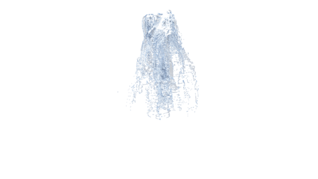 Waterfall texture transparent, 4k, png alpha. 3D Illustration.