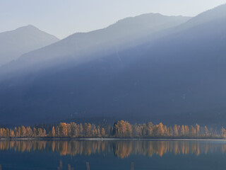 Fototapeta premium misty morning on the river