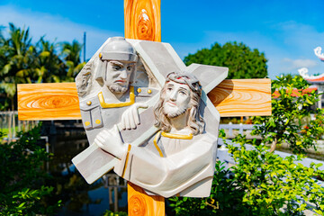 Catholic Cathedral and convent. A monastery in the vicinity of Nha Trang in Vietnam in Cam Ranh.