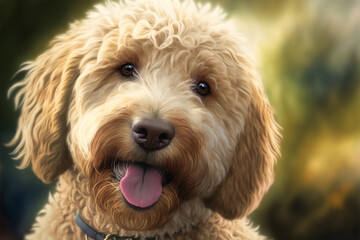 Fototapeta premium Cute little dogs outside (AI Generated)