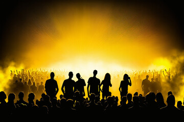 Fototapeta premium Party people at a festival (AI Generated)