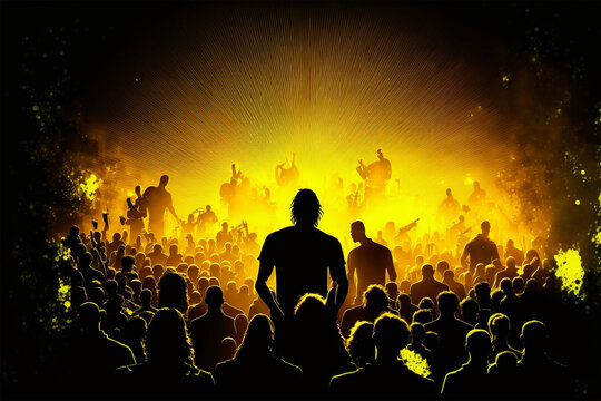 Party people at a festival (AI Generated)