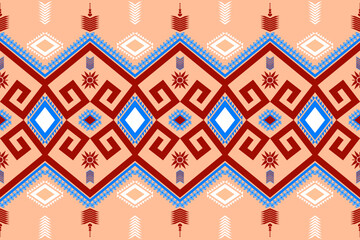 geometric ethnic oriental ikat traditional pattern design for background, rug, wallpaper, clothing, wrap, batik, fabric, embroidery, style, vector, illustration