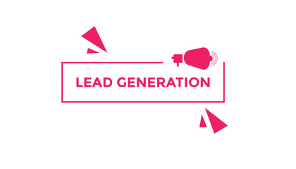 Lead generation button web banner templates. Vector Illustration
