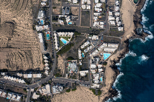 Aerial View of Charco del Palo, Lanzarote