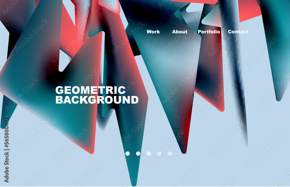 Wall mural broken pieces abstract background. trendy background for your landing page design, concept of web pa