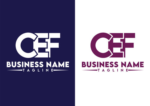 Letter CEF logo design vector template, CEF logo